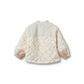 Wheat Inga quiltet jakke ivory checked flowers