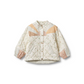 Wheat Inga quiltet jakke ivory checked flowers
