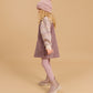 Pige med Wheat Caroline pinafore kjole plum truffle