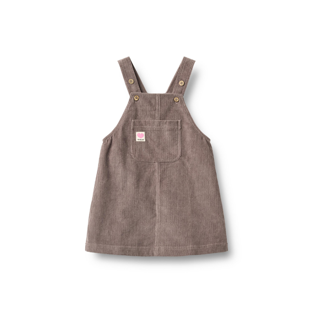 Wheat Caroline pinafore kjole plum truffle