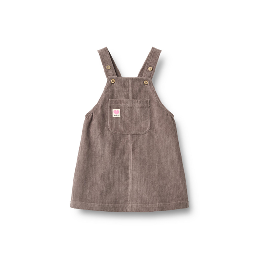 Wheat Caroline pinafore kjole plum truffle