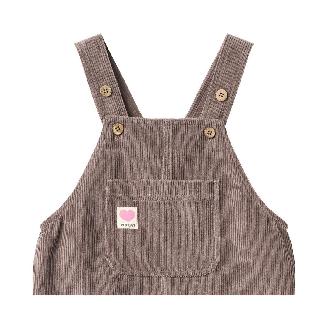 Wheat Caroline pinafore kjole plum truffle