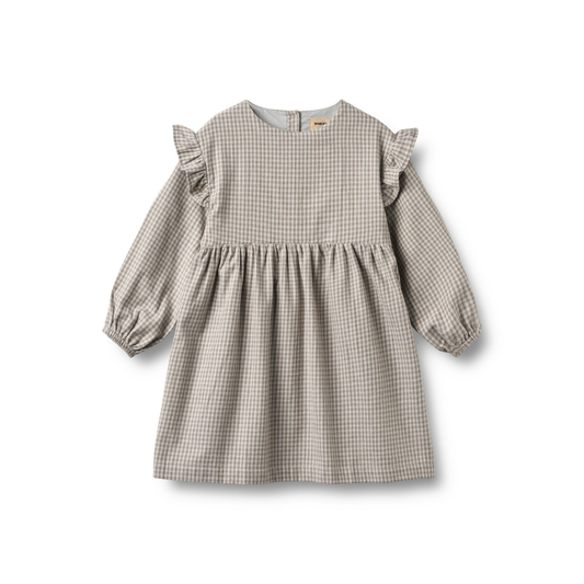 Wheat Gro kjole greybrown check