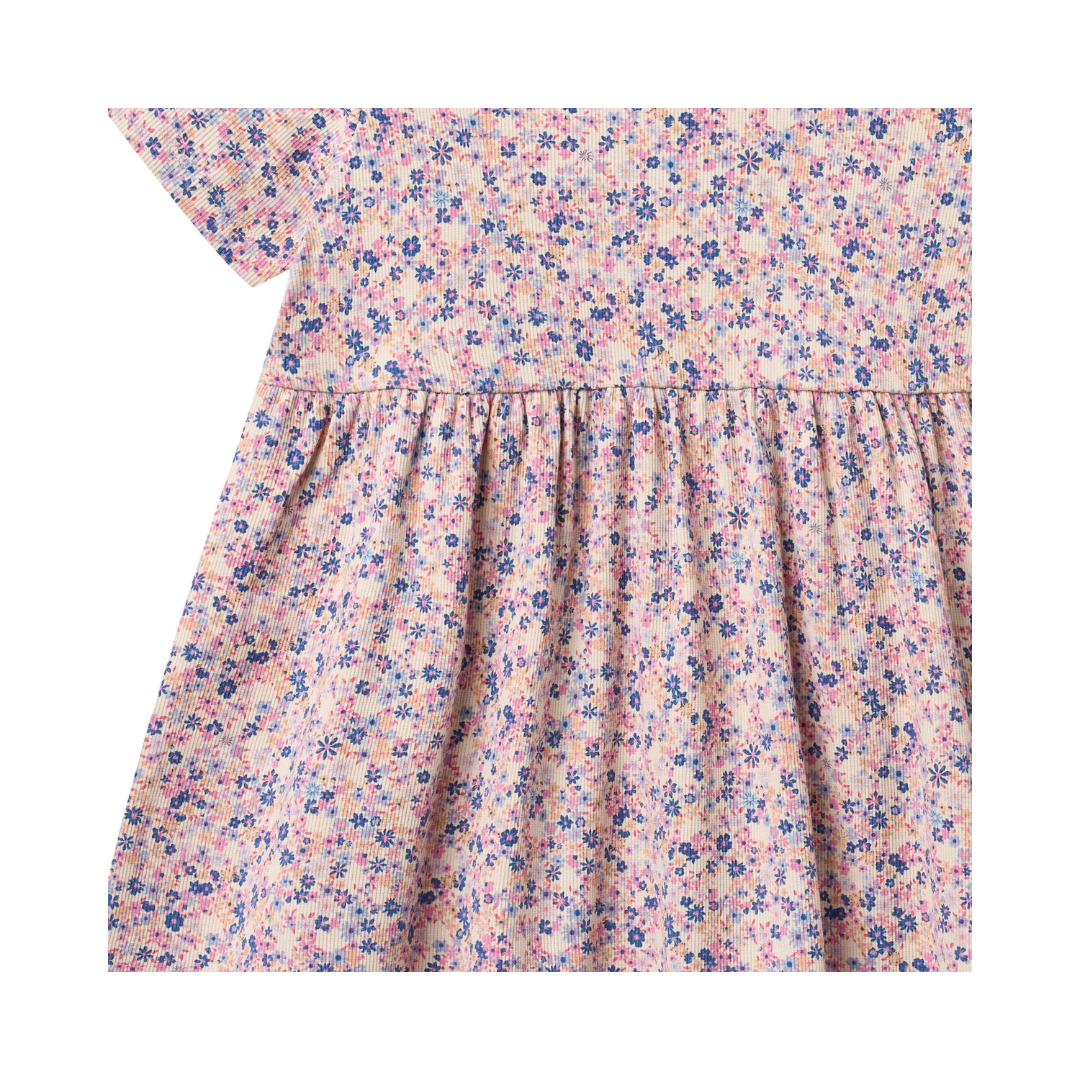 Wheat Anna kjole pink blue flowers