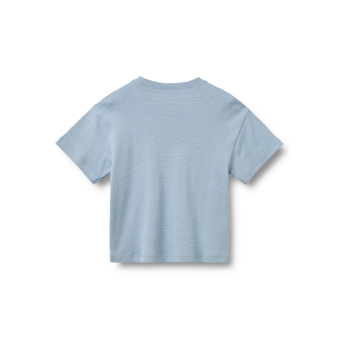 Wheat Tommy t-shirt faded blue stripe