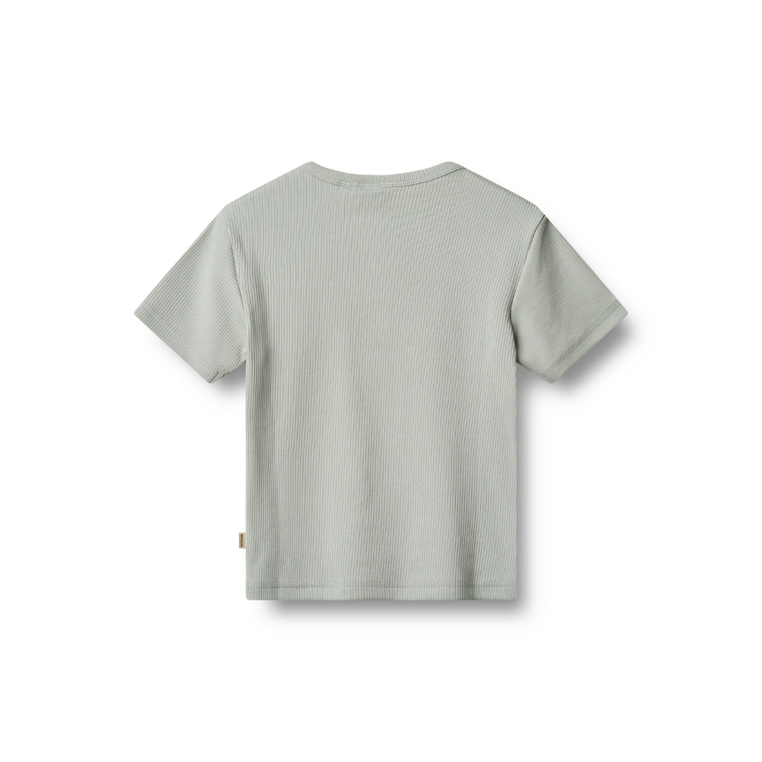 Wheat Lumi rib t-shirt rainy sky