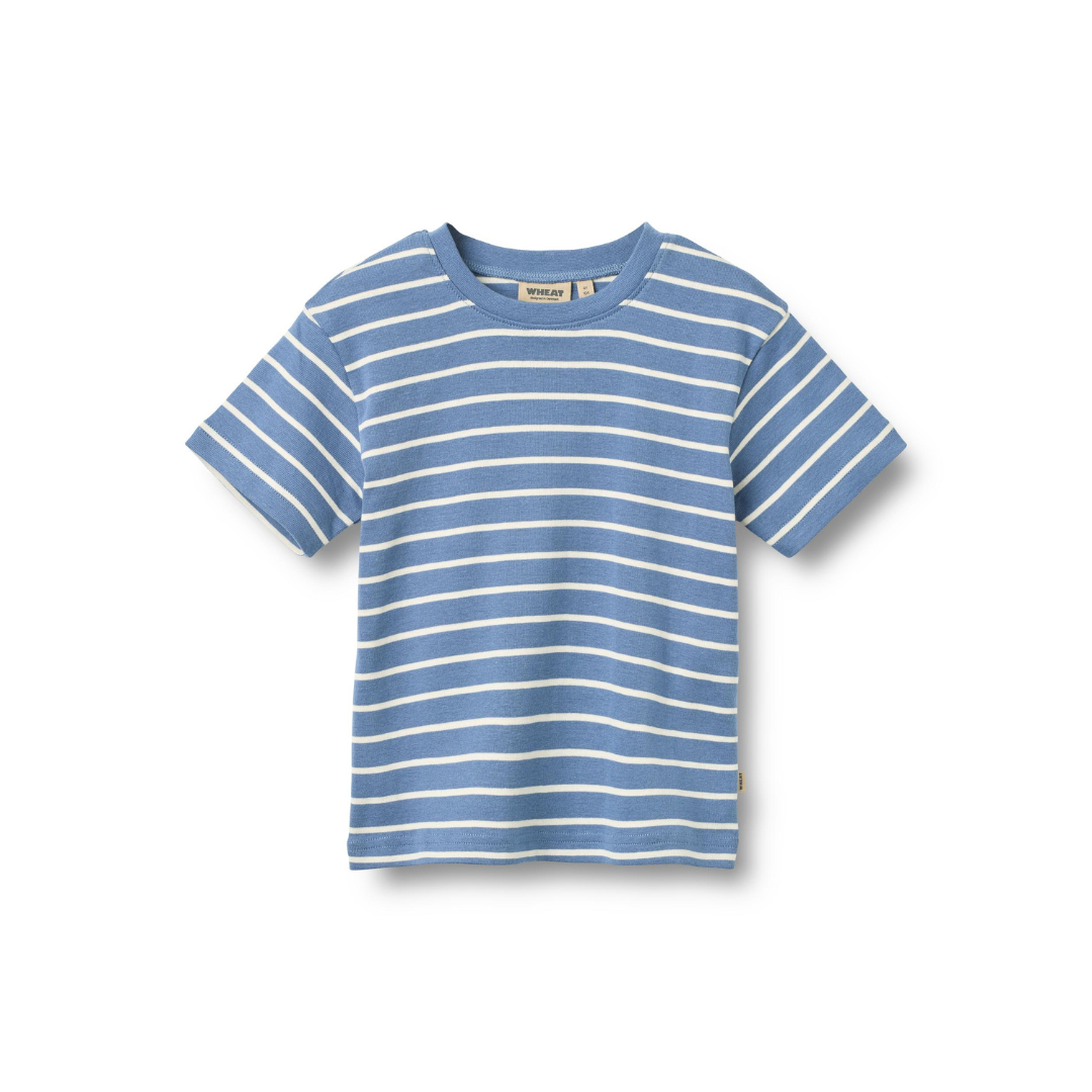 Wheat Fabian t-shirt blue stripe