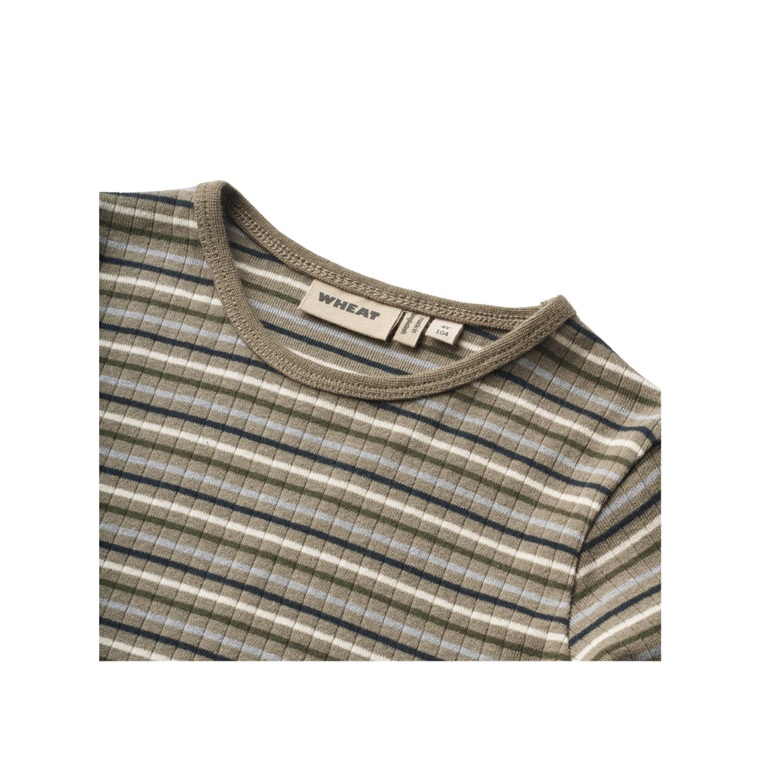 Wheat Stig t-shirt multi stripe