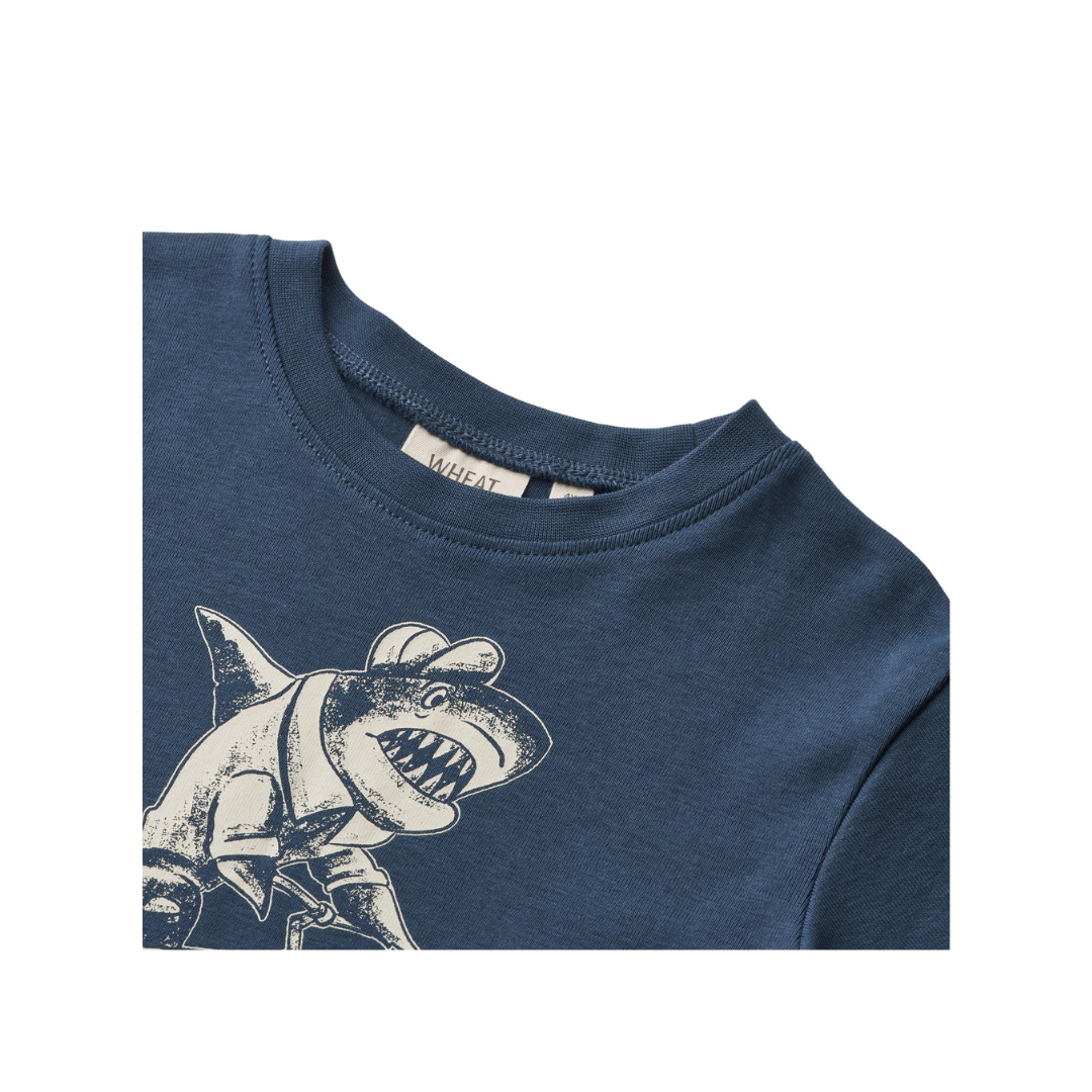 Wheat Kristian t-shirt  blue waves