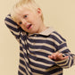 Dreng med Wheat Fred polo bluse greyblue stripe