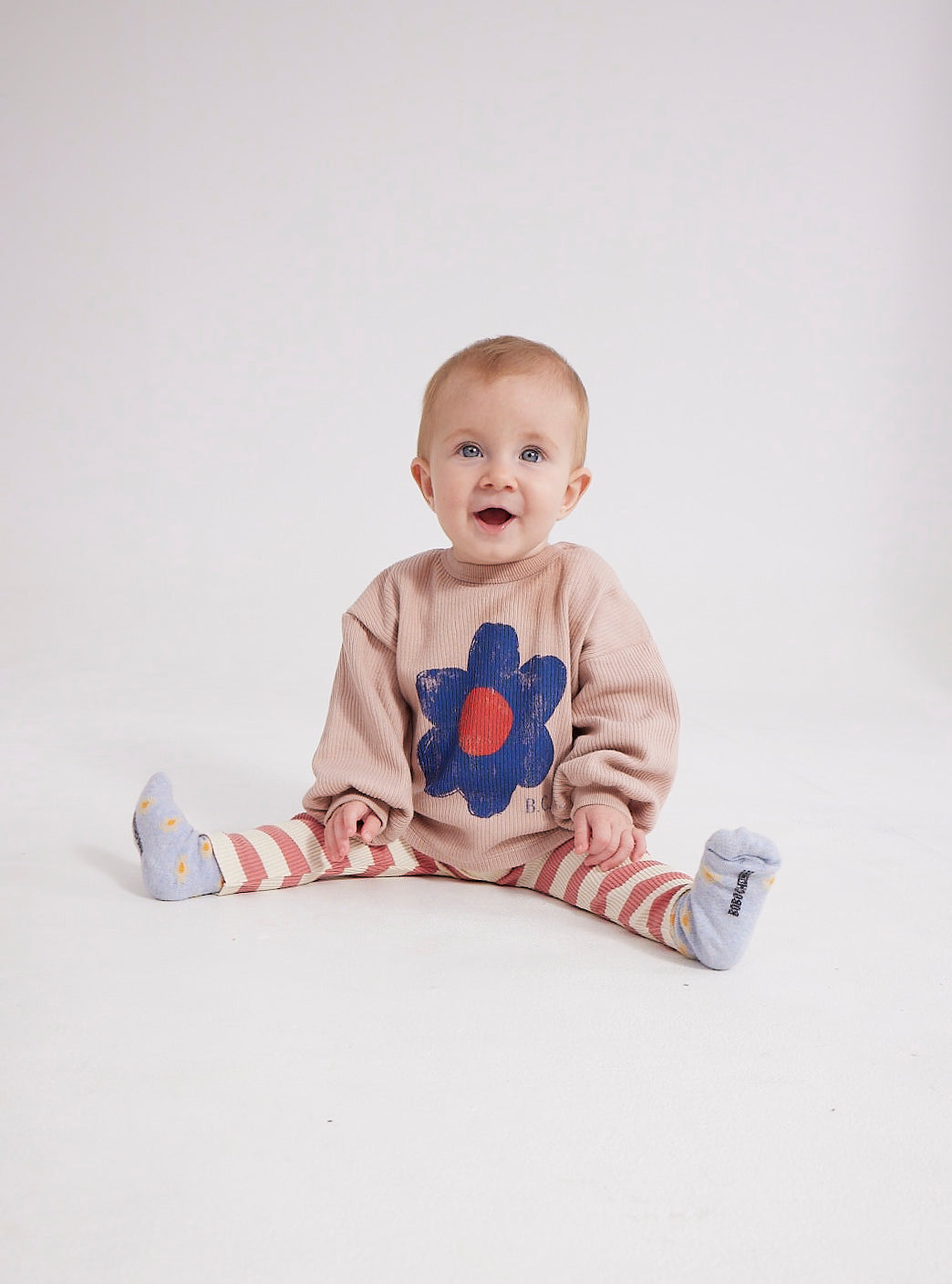 Baby i Bobo Choses Maroon stripes leggings