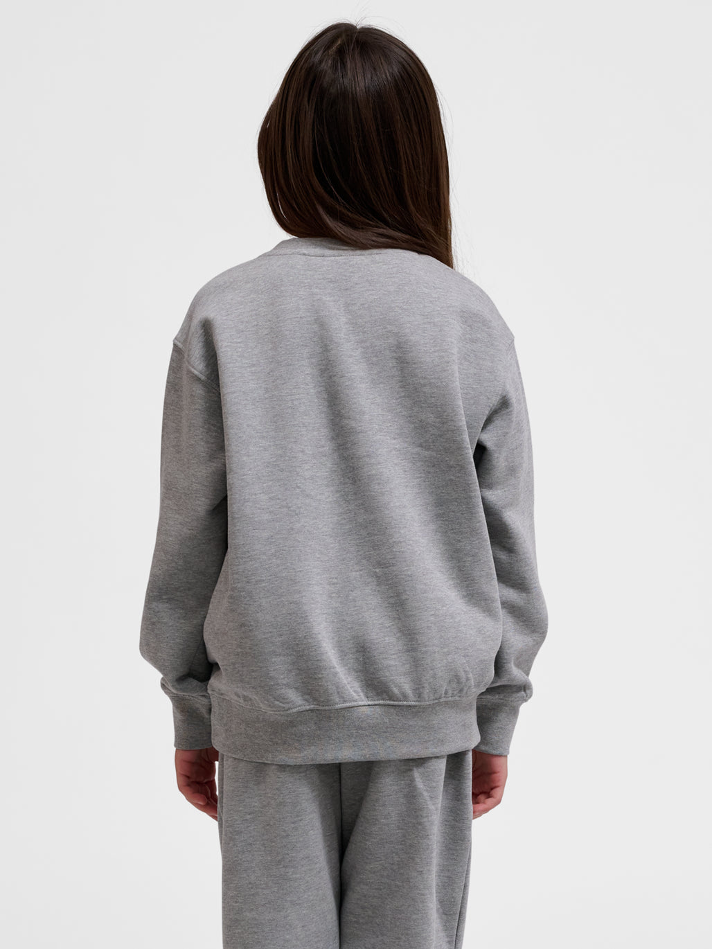 Pige med Hummel Clean sweatshirt grey melange