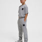 Dreng med Hummel Clean adjustable pants grey melange