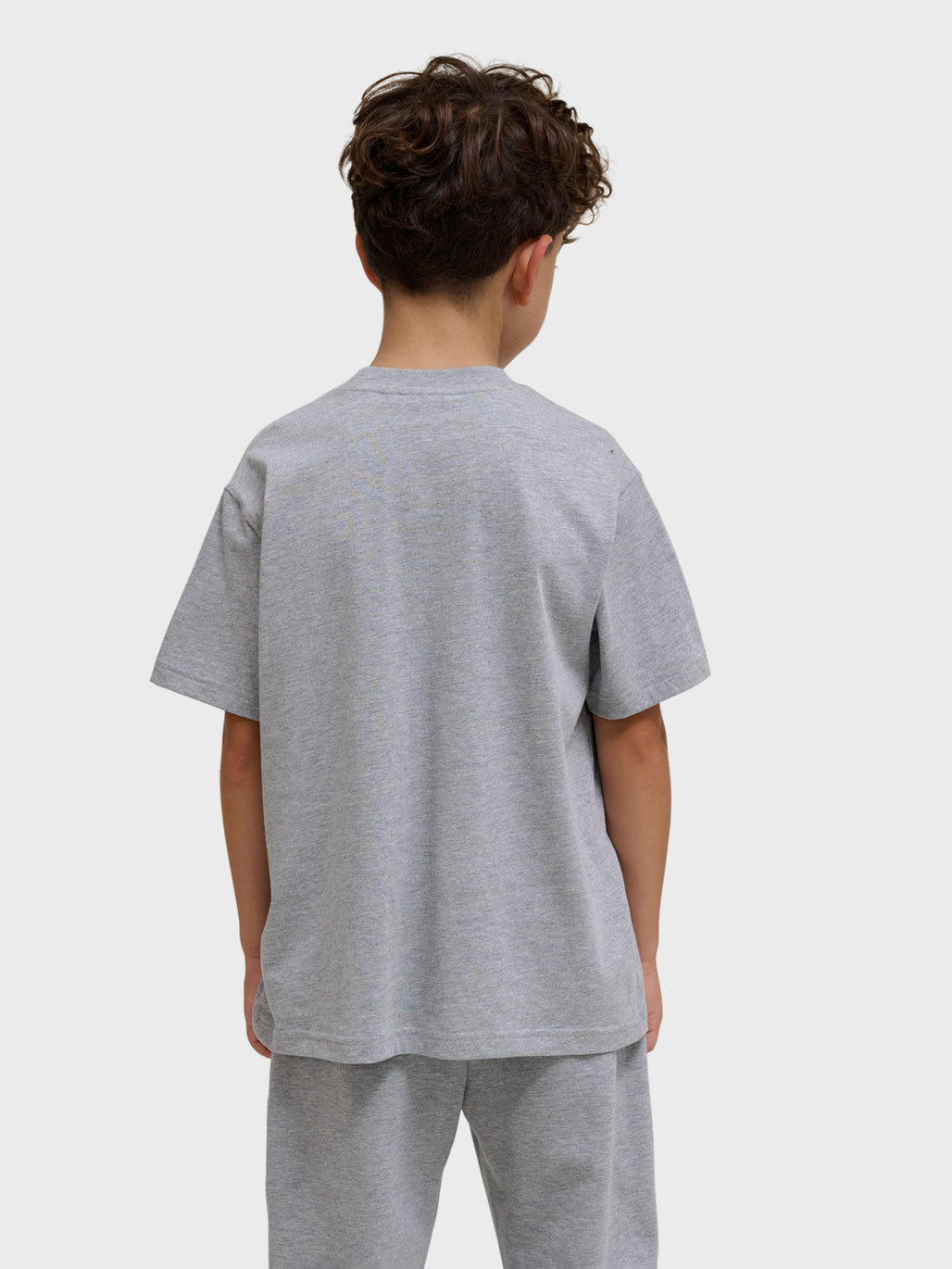 Dreng med Hummel Clean t-shirt S/S grey melange