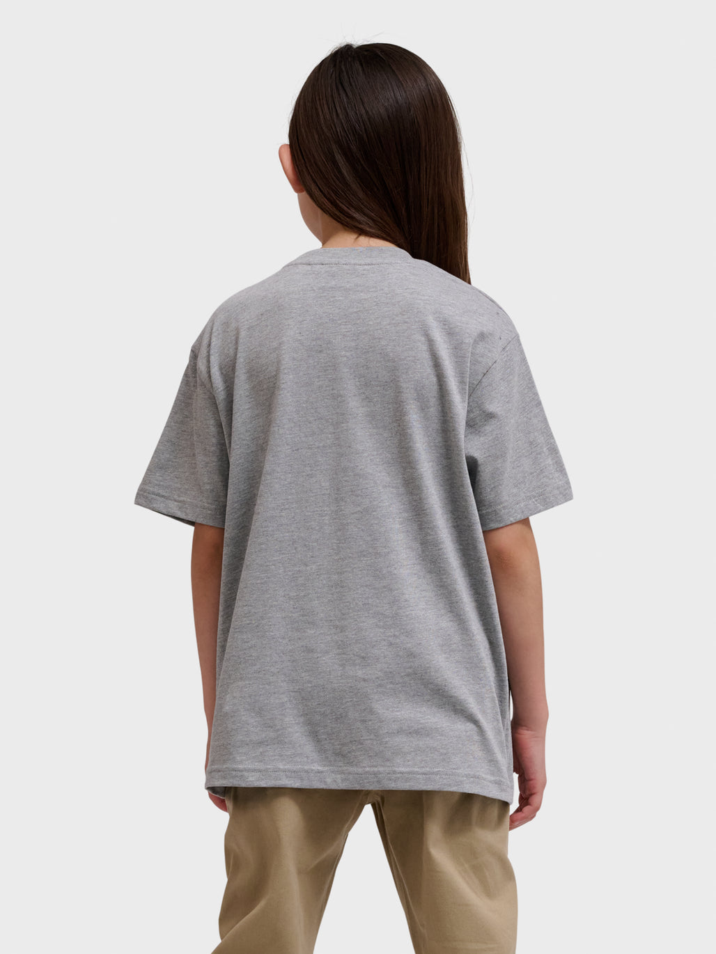 Pige med Hummel Clean t-shirt S/S grey melange