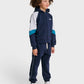 Dreng med Hummel Loose blocked zip hoodie dress blues