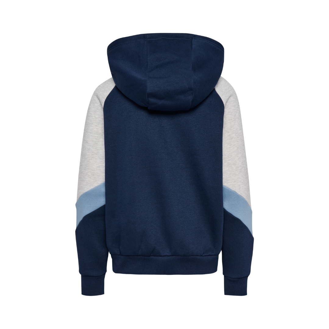 Hummel JR loose blocked zip hoodie dress blues/faded denim