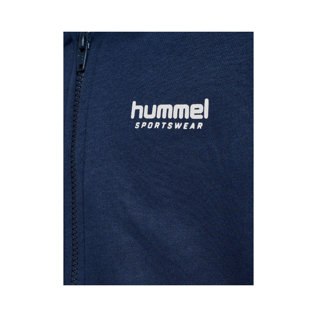 Hummel JR loose blocked zip hoodie dress blues/faded denim