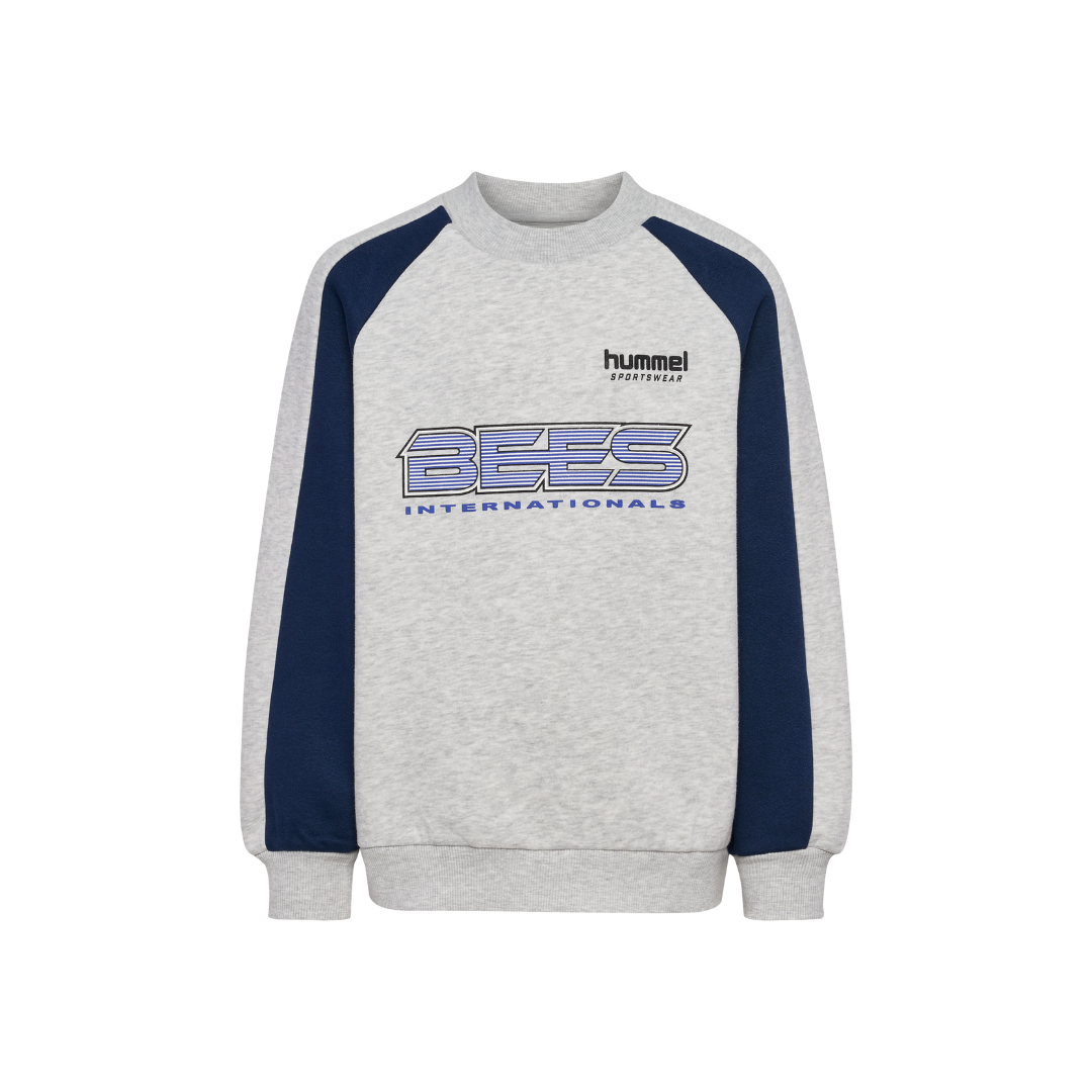 Hummel JR oversized iconic crew bees light grey melange