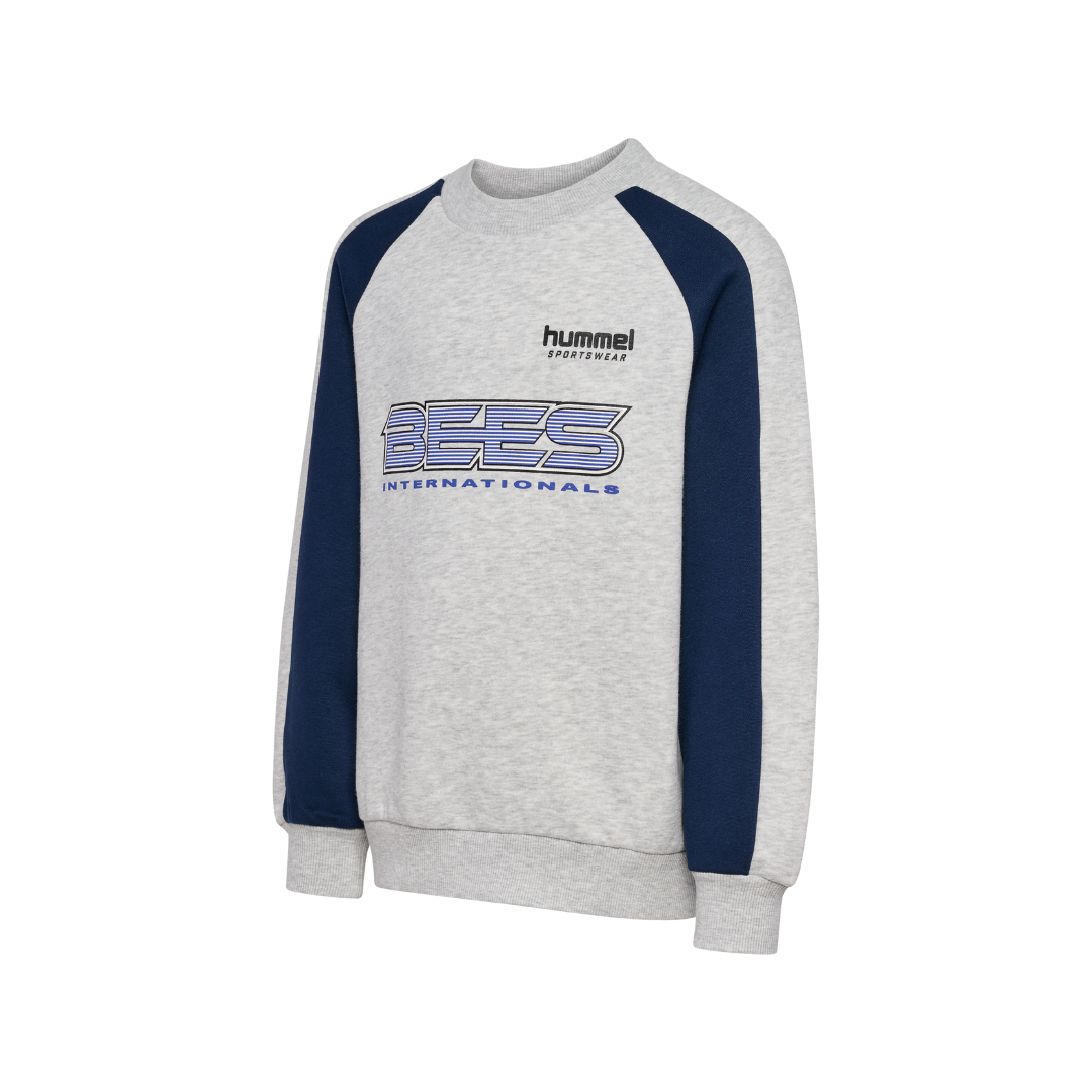 Hummel JR oversized iconic crew bees light grey melange