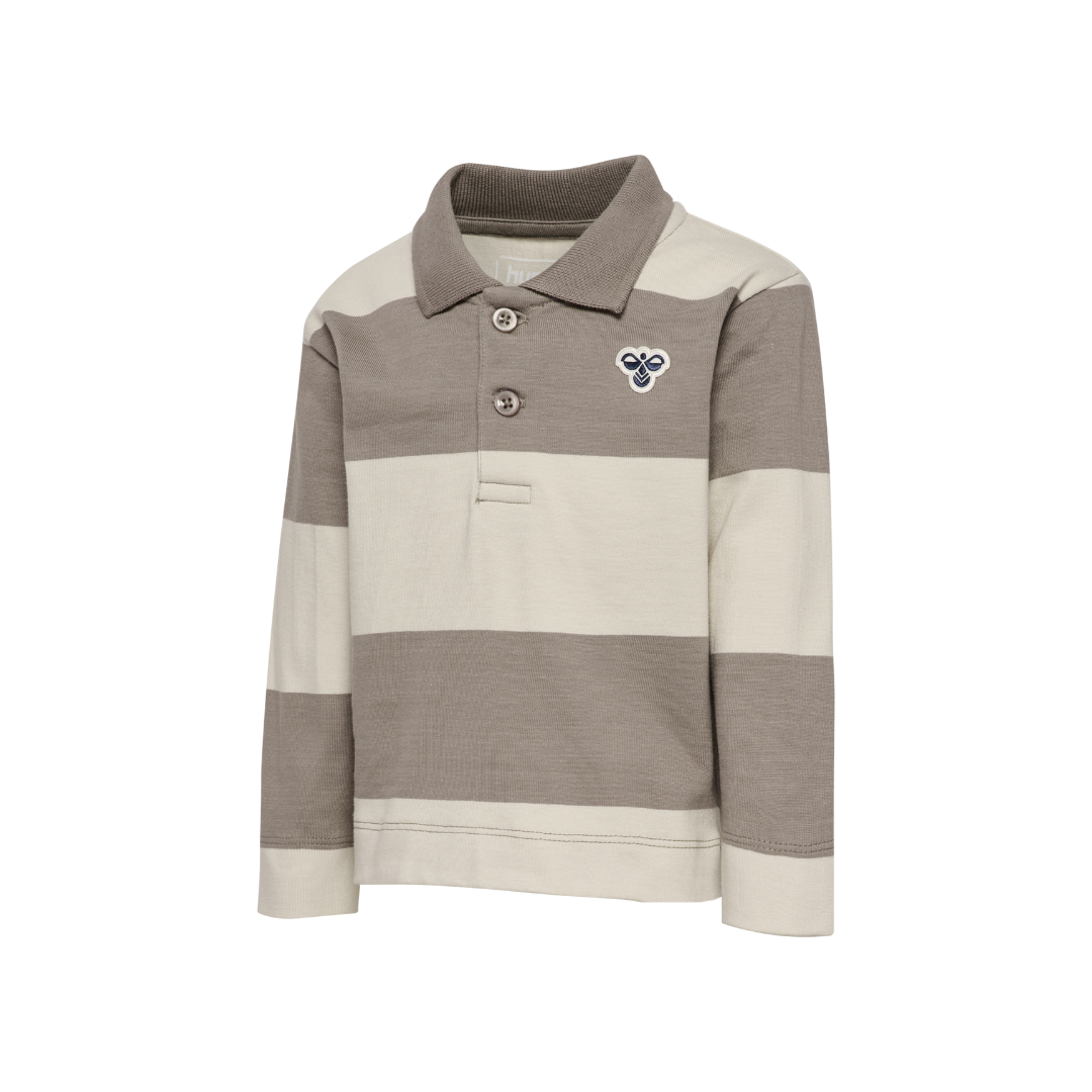 Hummel Mini loose stripe polo bluse rock ridge