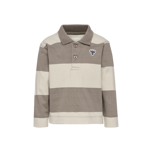 Hummel Mini loose stripe polo bluse rock ridge