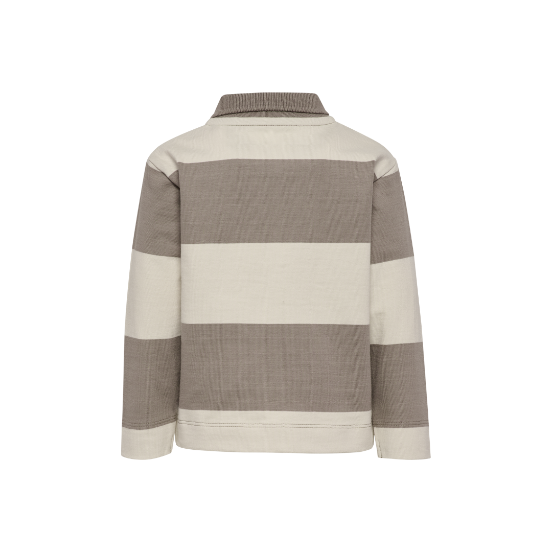 Hummel Mini loose stripe polo bluse rock ridge