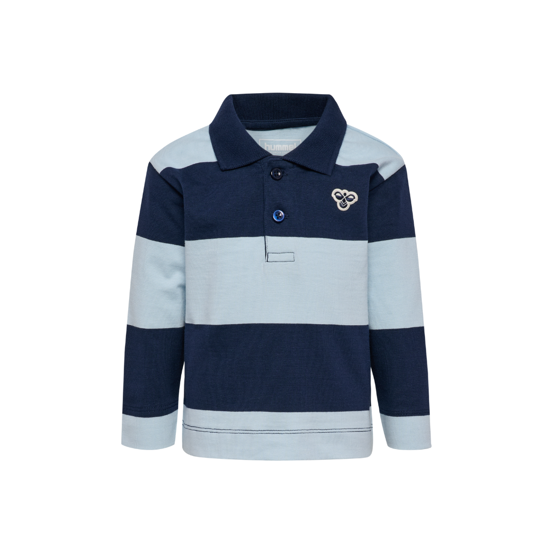 Hummel Mini loose stripe polo bluse dress blues