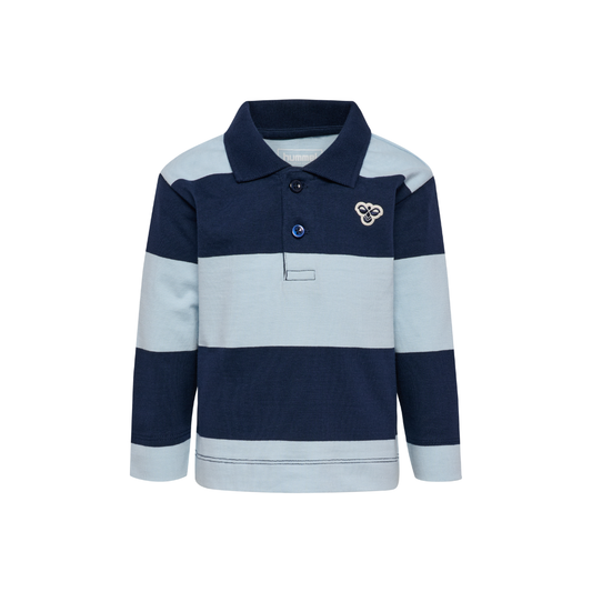 Hummel Mini loose stripe polo bluse dress blues