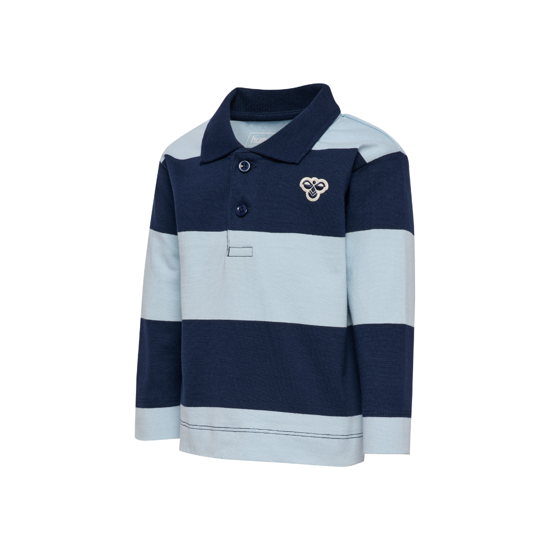 Hummel Mini loose stripe polo bluse dress blues