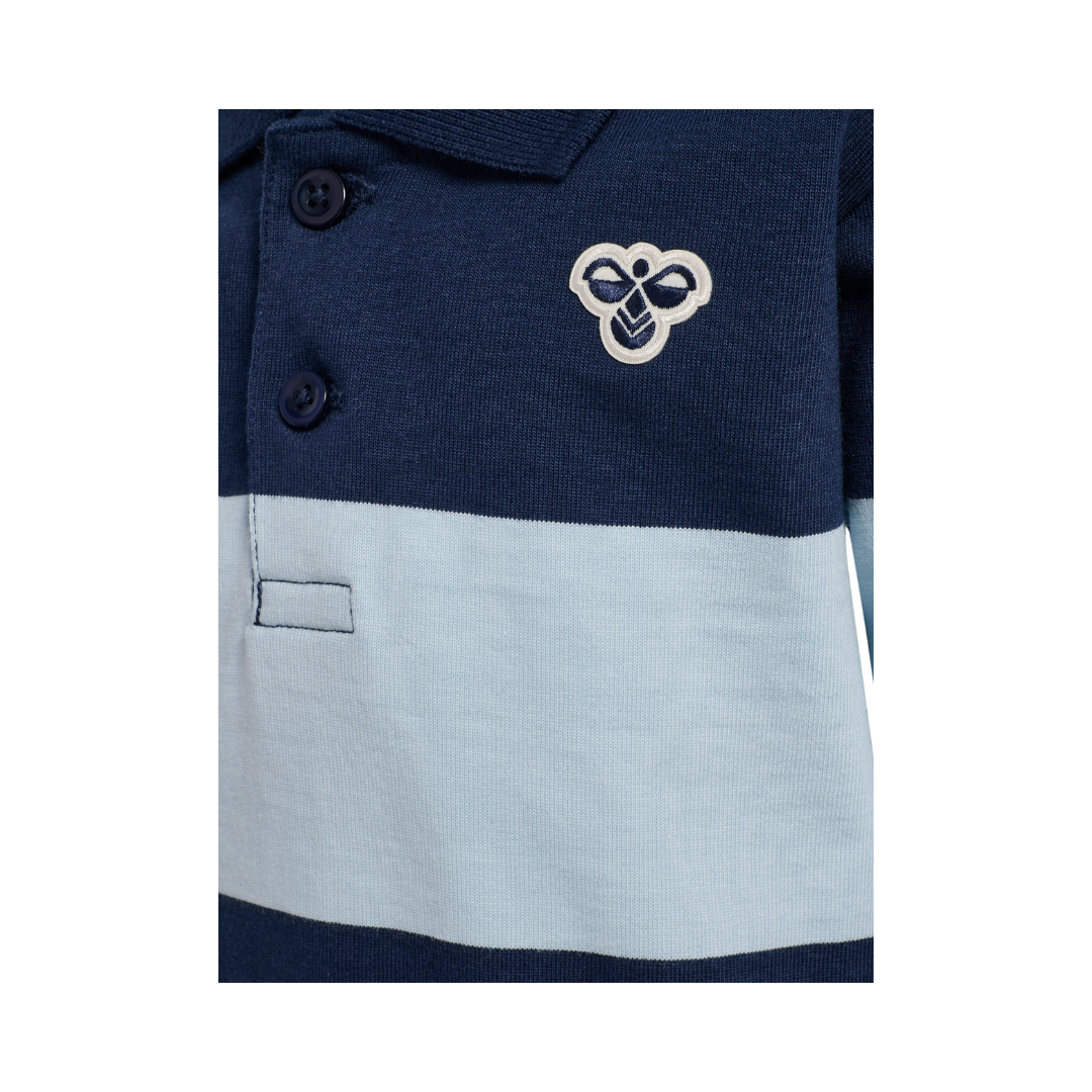 Hummel Mini loose stripe polo bluse dress blues