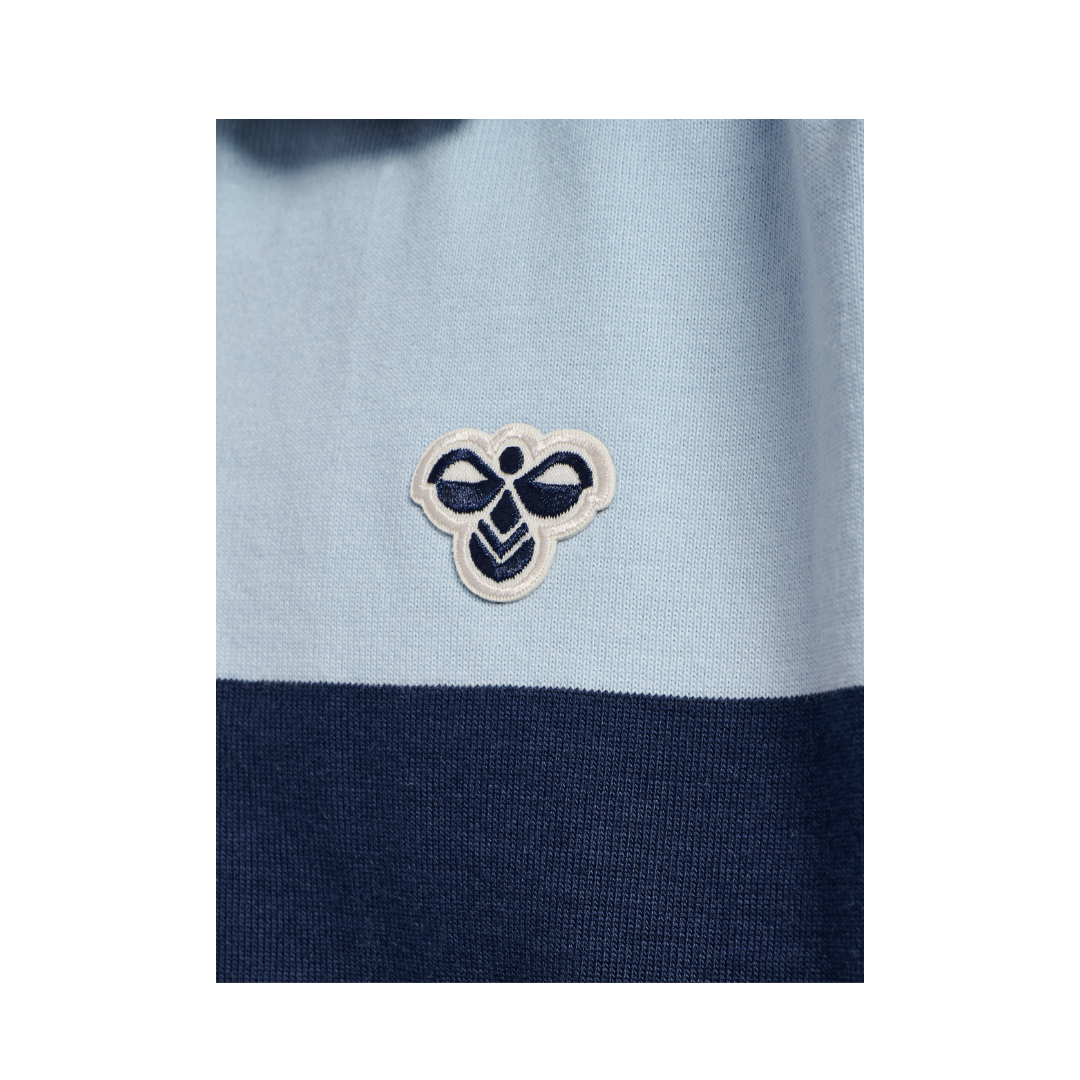 Hummel Loose stripe polo bluse S/S bee dress blues