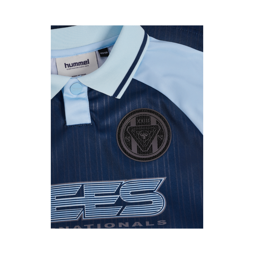 Hummel JR loose stripe soccer jersey L/S bluse dress blues