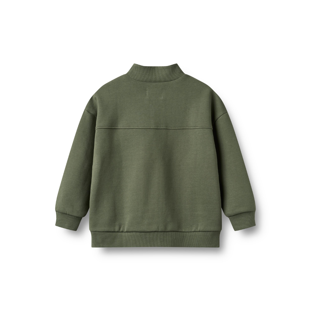 Wheat Matteo half zip sweatshirt thyme