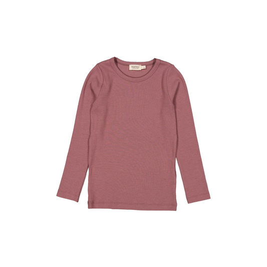 MarMar Tani modal fine rib tee dusty grape