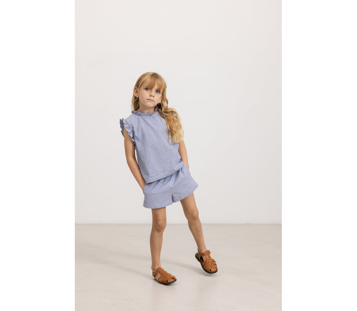 Pige med MarMar Pala shorts navy stripe