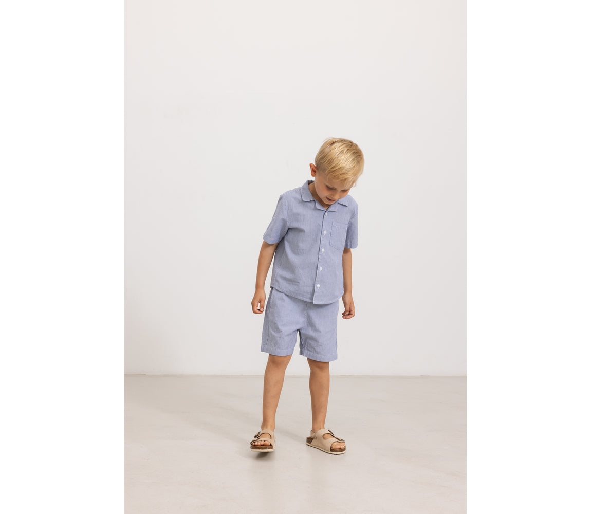 Dreng med MarMar Tage skjorte navy stripe