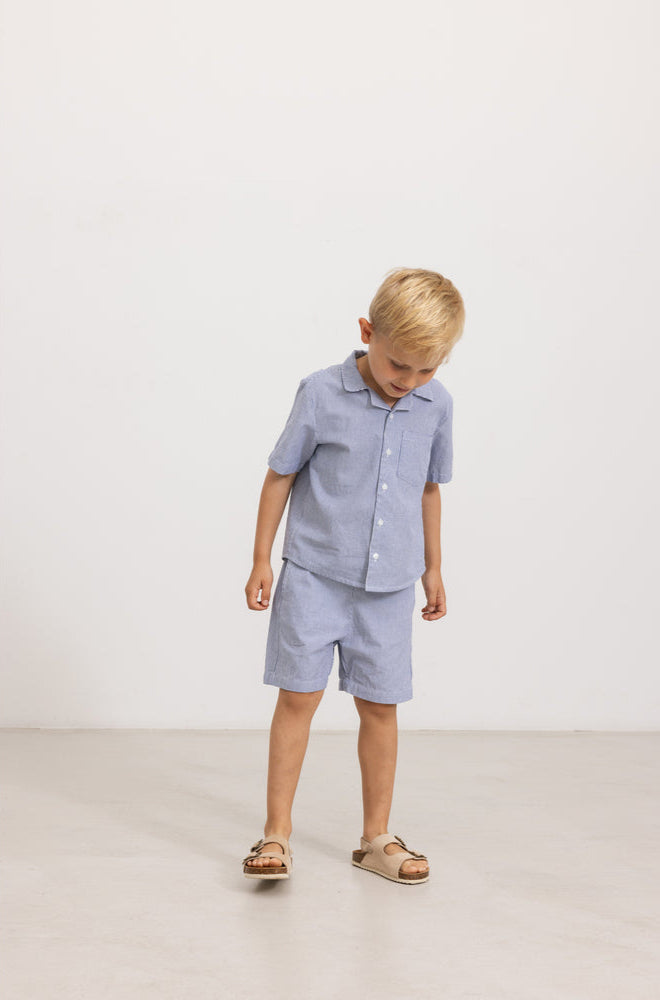Dreng med MarMar Pal shorts navy stripe