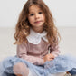 Pige med MarMar Tilda strik cardigan faded rose
