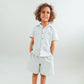 Dreng med Wheat Anker skjorte SS summer sky stripe
