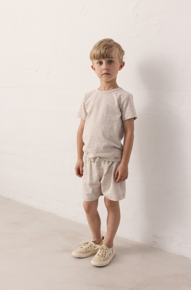 Dreng med MarMar Tago t-shirt beige melange dot
