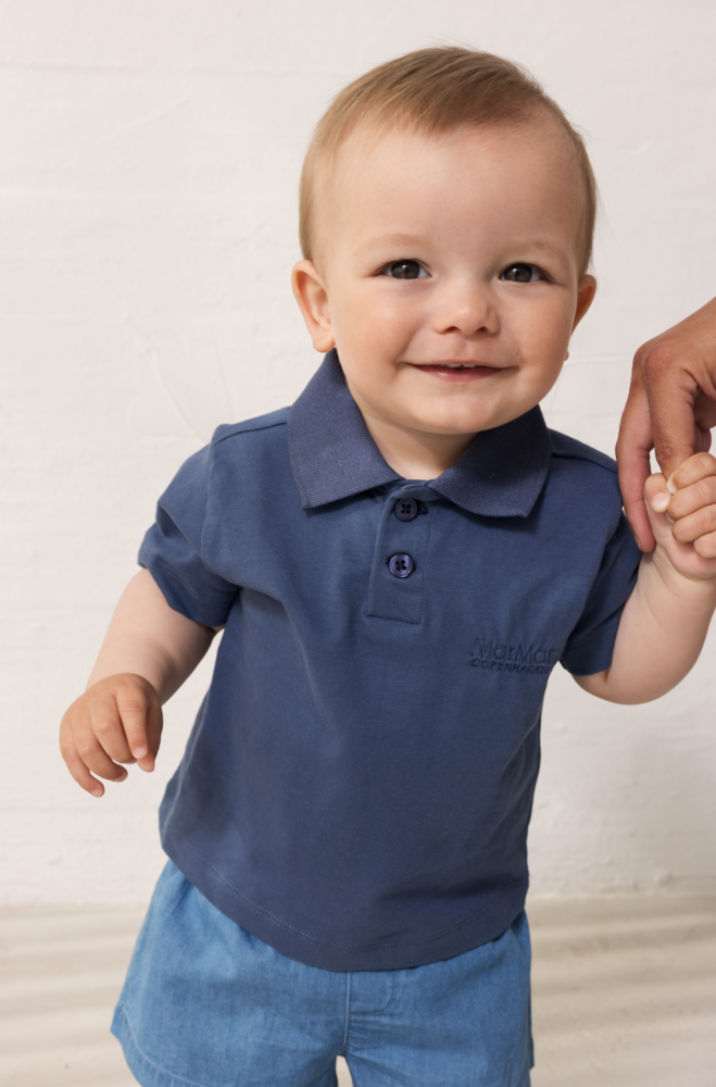 Dreng med MarMar Tad polo t-shirt vintage blue