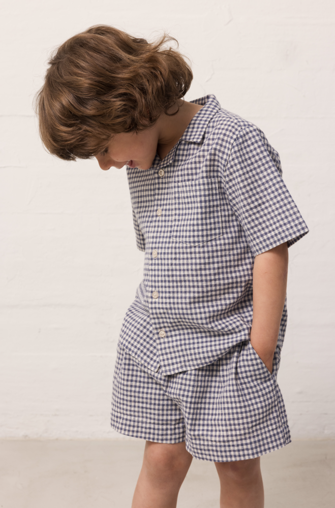 Dreng med MarMar Pinon shorts marine check