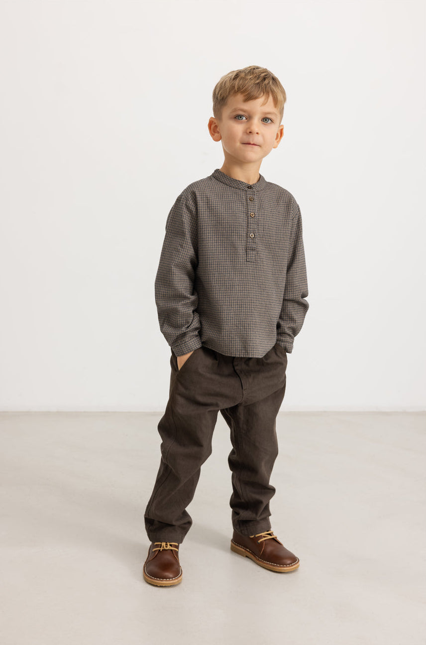 Dreng med MarMar Tokyo skjorte houndstooth check