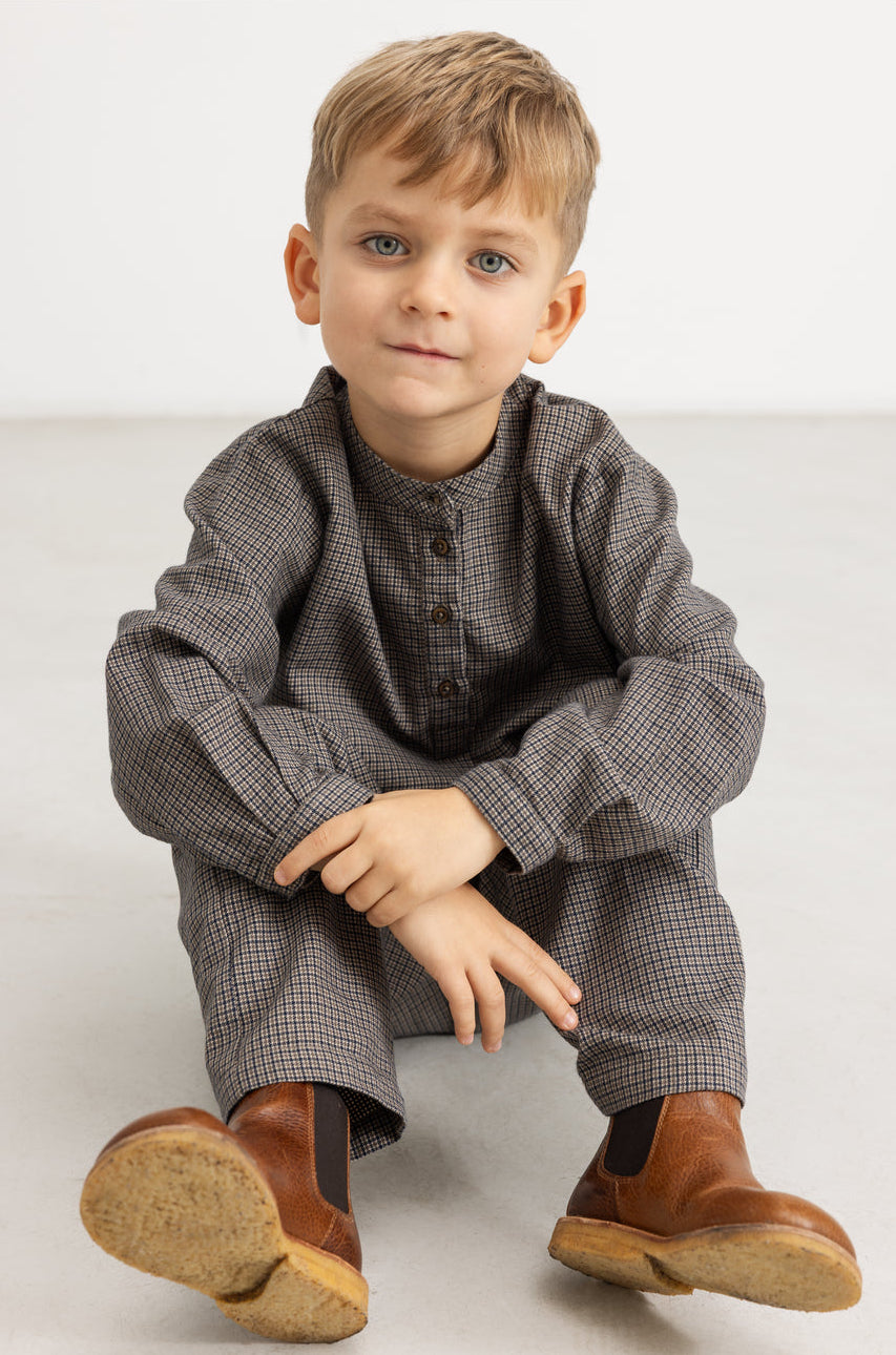 Dreng med MarMar Tokyo skjorte houndstooth check