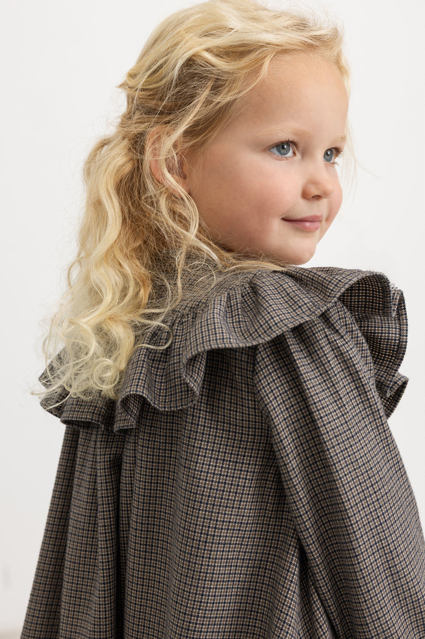 Pige med MarMar Dalina kjole houndstooth check