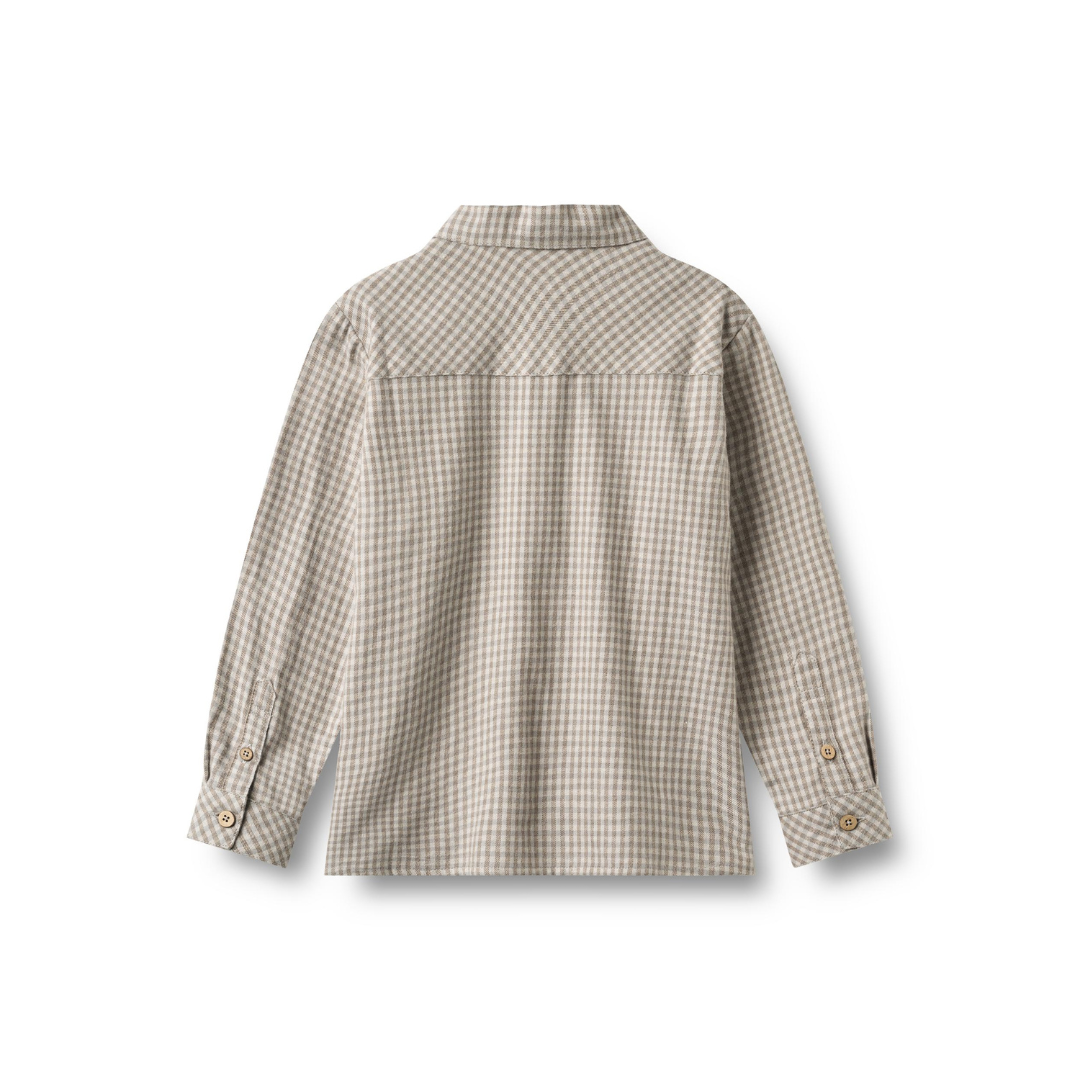 Wheat Oscar skjorte greybrown check