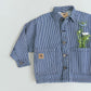 Wheat Cole overshirt denim stripe