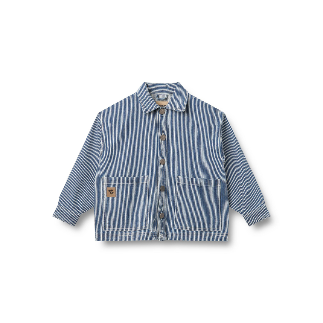 Wheat Cole overshirt denim stripe