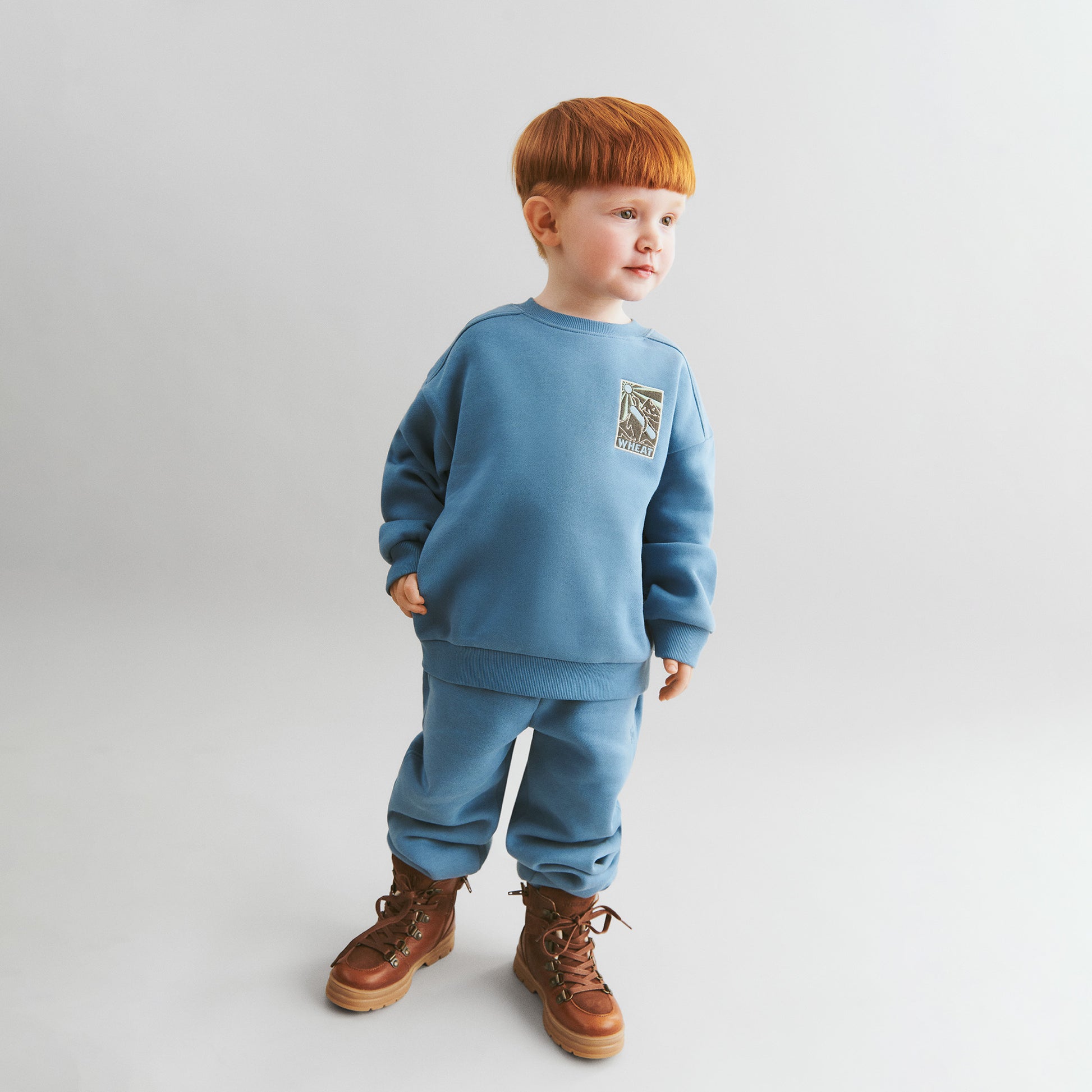 Dreng med Wheat Cruz sweatpants winter blue